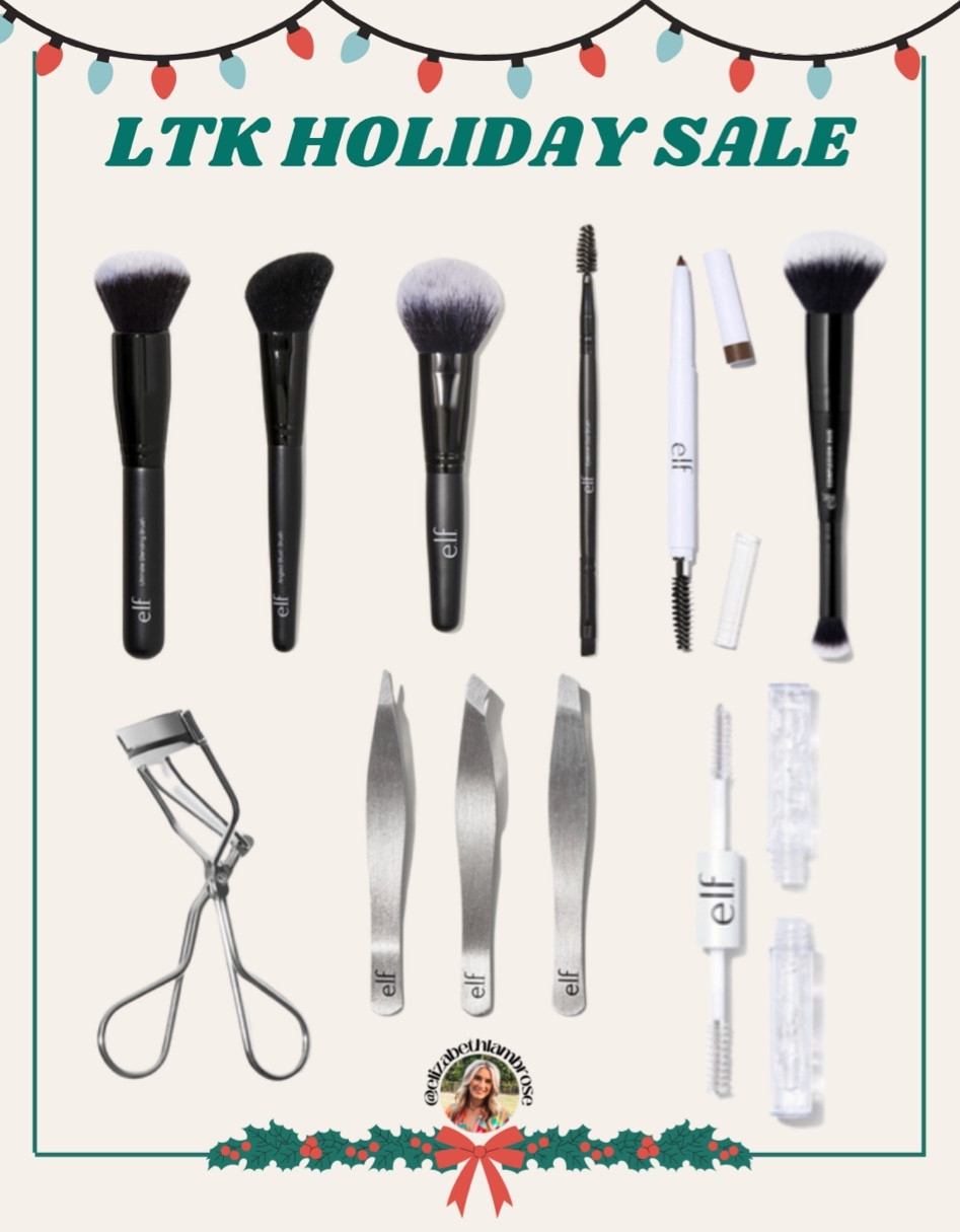 LTK Holiday Sale is ON!! 
I rounded up all of my favs from ELF that I’ve used before and currently use! They have very great and affordable brushes! 
I currently use their powder brushes, and their dual ended brow brush!!
The styled collection, urban outfitters, Madewell and Neiwai are also participating but I don’t really shop those!! 
The holiday sale is November 9-12!! Check out my collection of posts for the Holiday Sale as well!!🤍❤️💚 

#vici #top #sweatertank #tank #sweater  #fall #style #bottoms #workpant #pants #booties #workwear #elf #makeup #brows #powder #blush #holidaysale #sale 

#LTKHolidaySale #LTKtravel #LTKbeauty
