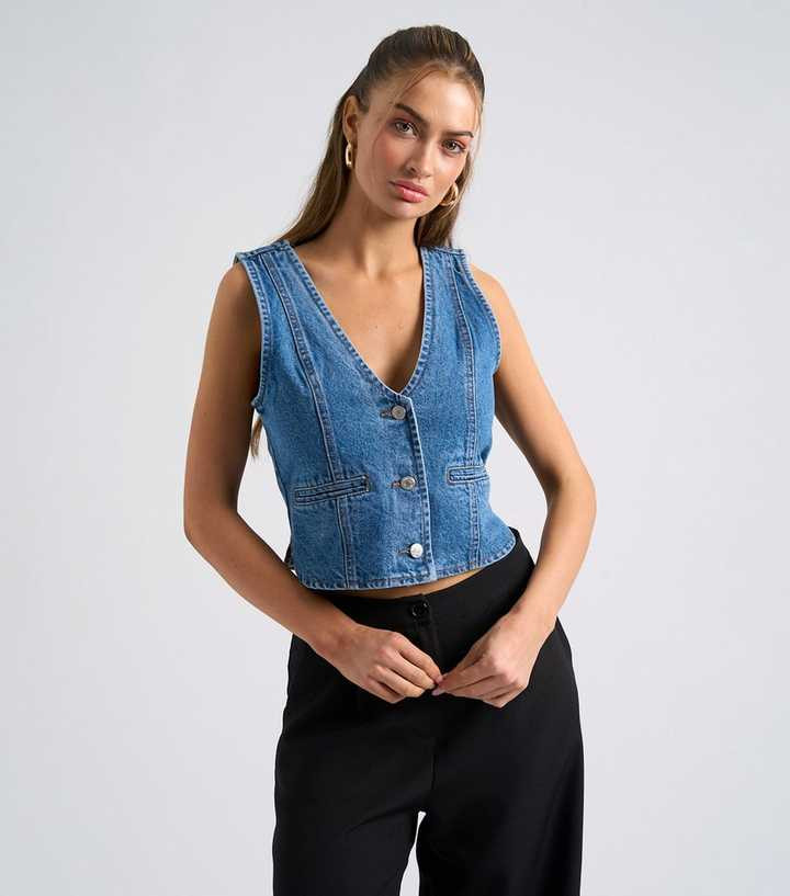 Urban Bliss Blue Denim Waistcoat
						
						Add to Saved Items
						Remove from Saved Items | New Look (UK)