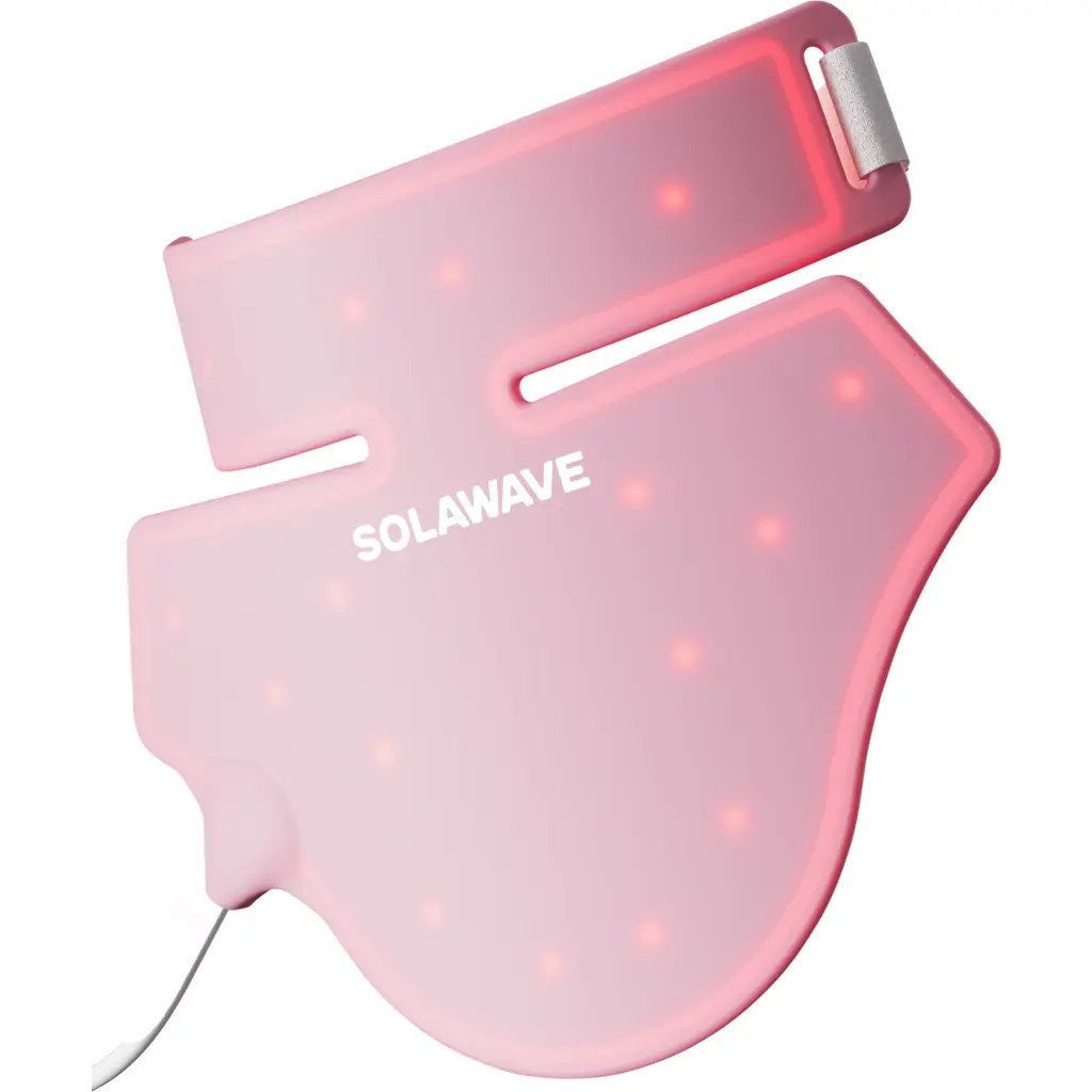 SolaWave Neck & Chest Rejuvenating Red Light Therapy Mask in Pink at Nordstrom | Nordstrom