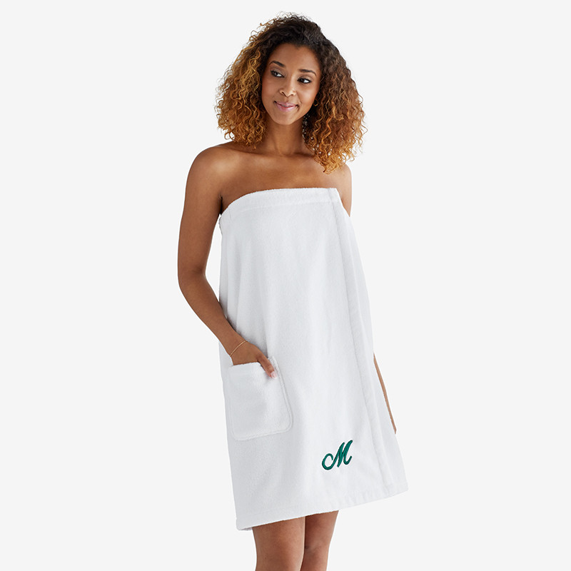 Women's Shower Wrap - White, SM | The Company Store