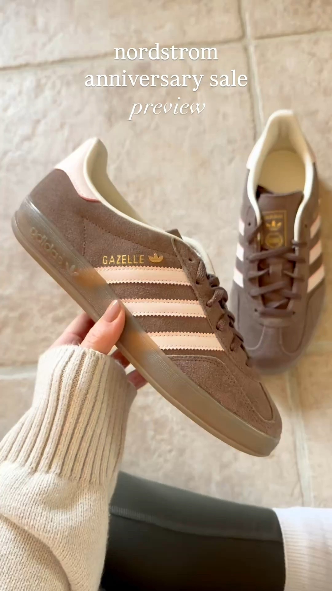nordstrom anniversary sale 2026 🤎 these adidas gazelle shoes (earth strata / quartz) are beautiful, very comfy and can be styled with tons of casual outfits.

these run a little big. i sized down 1/2

#LTKootd #LTKfitnessgoals #LTKSaleAlert