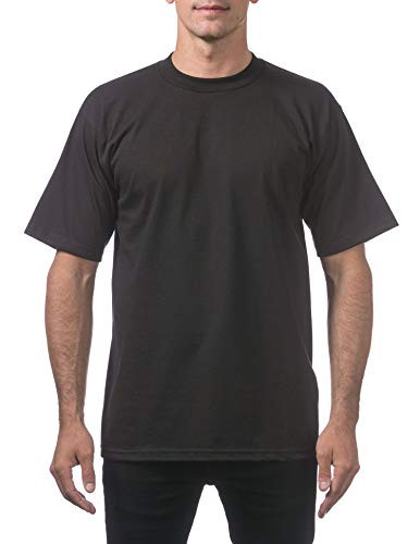 Men's Proclub Heavy Weight Solid Crewneck Short Sleeve Shirts Black S | Amazon (CA)