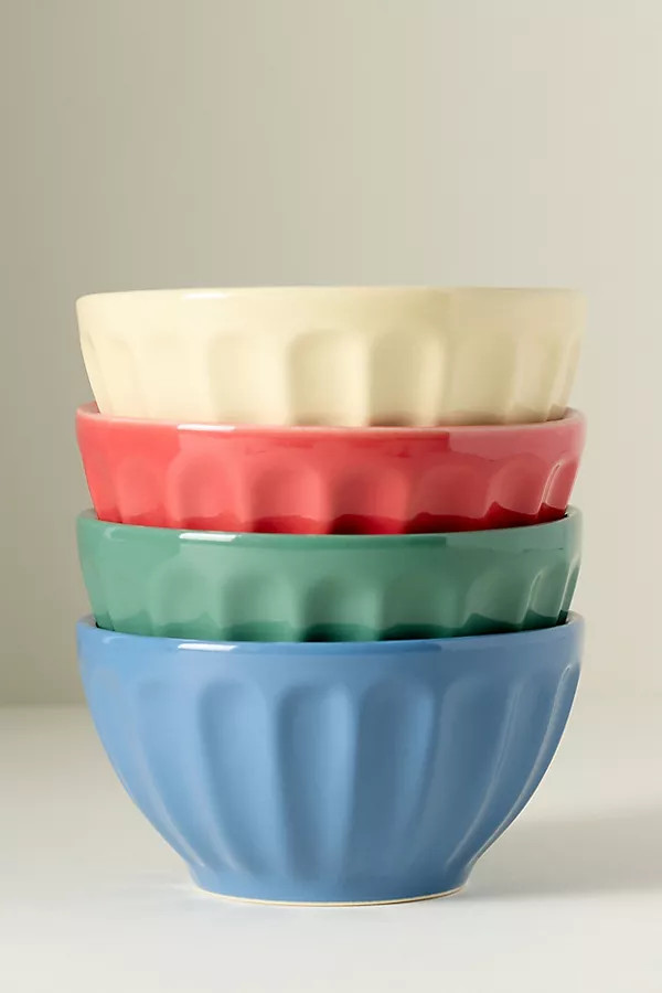 The Latte Stoneware Cereal Bowls, Set of 4: Amelie Edition | Anthropologie (US)
