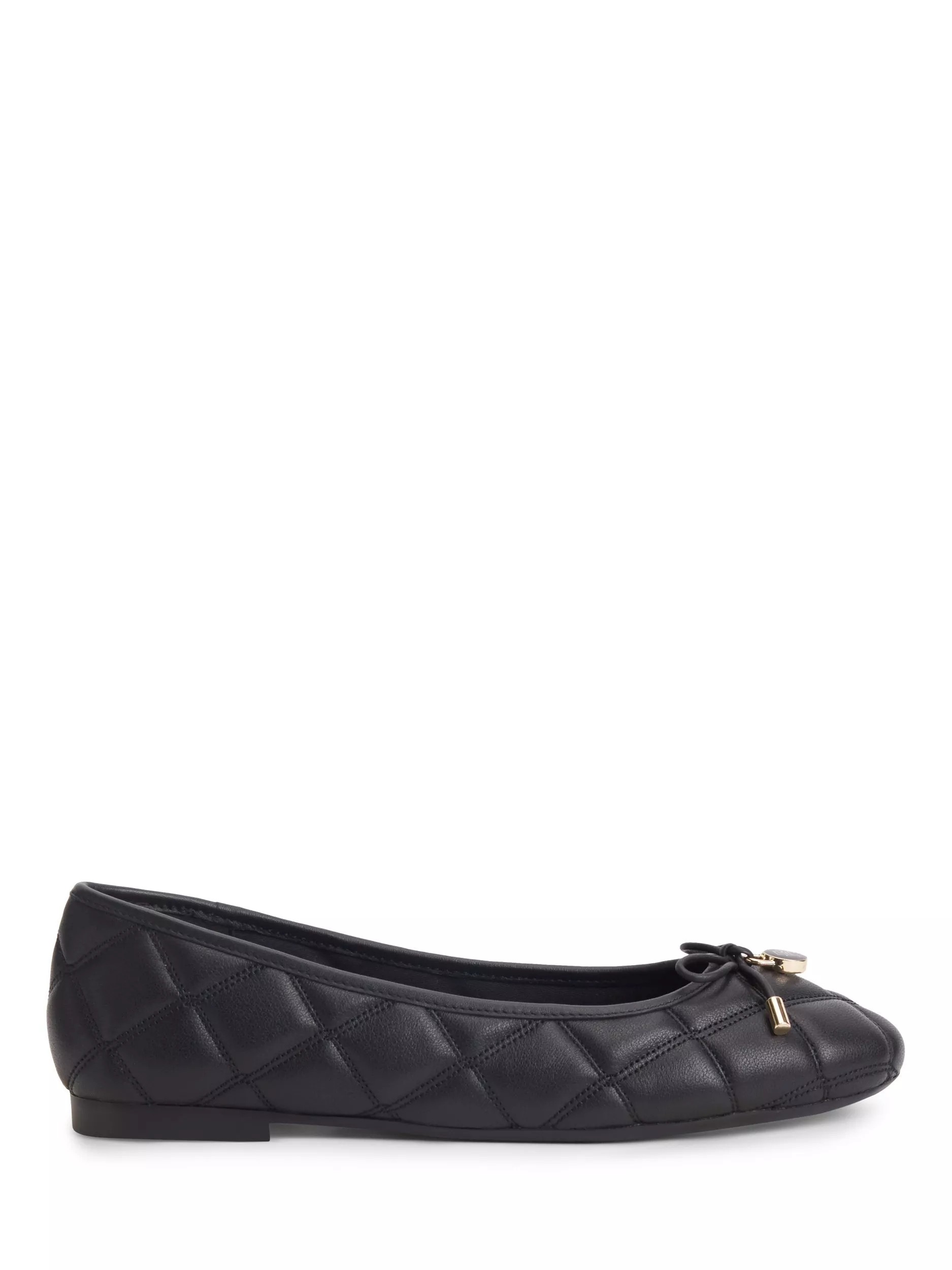 Tommy Hilfiger Logo Charm Quilted Leather Ballerina Pumps | John Lewis (UK)