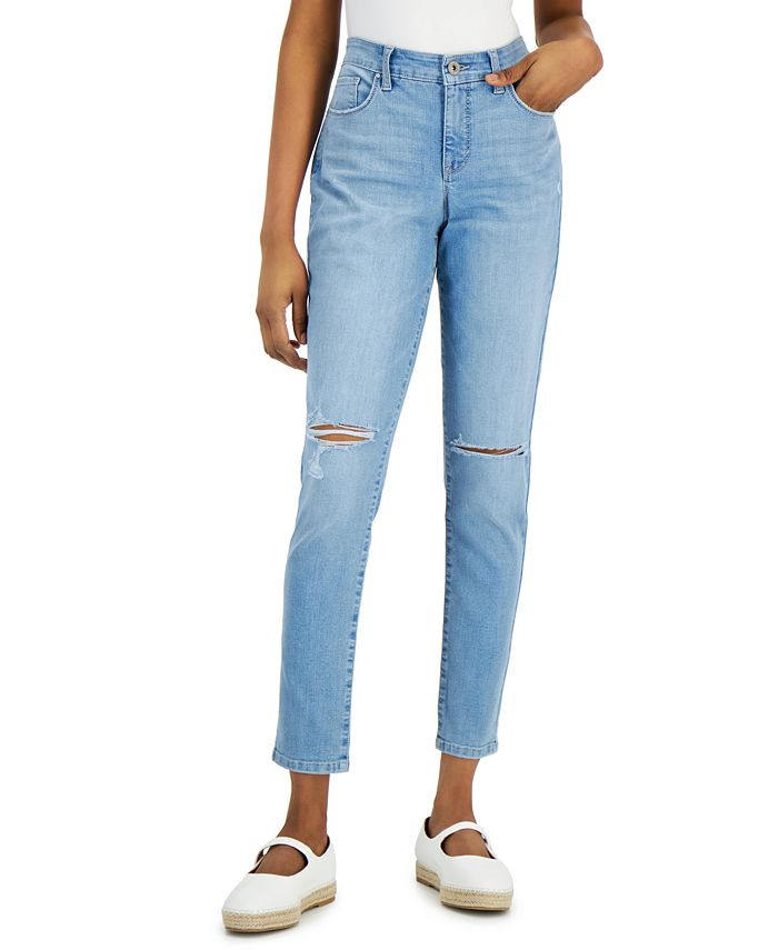 Curvy-Fit Skinny Jeans, Regular, Short and Long Lengths, Created for Macy's | Macys (US)