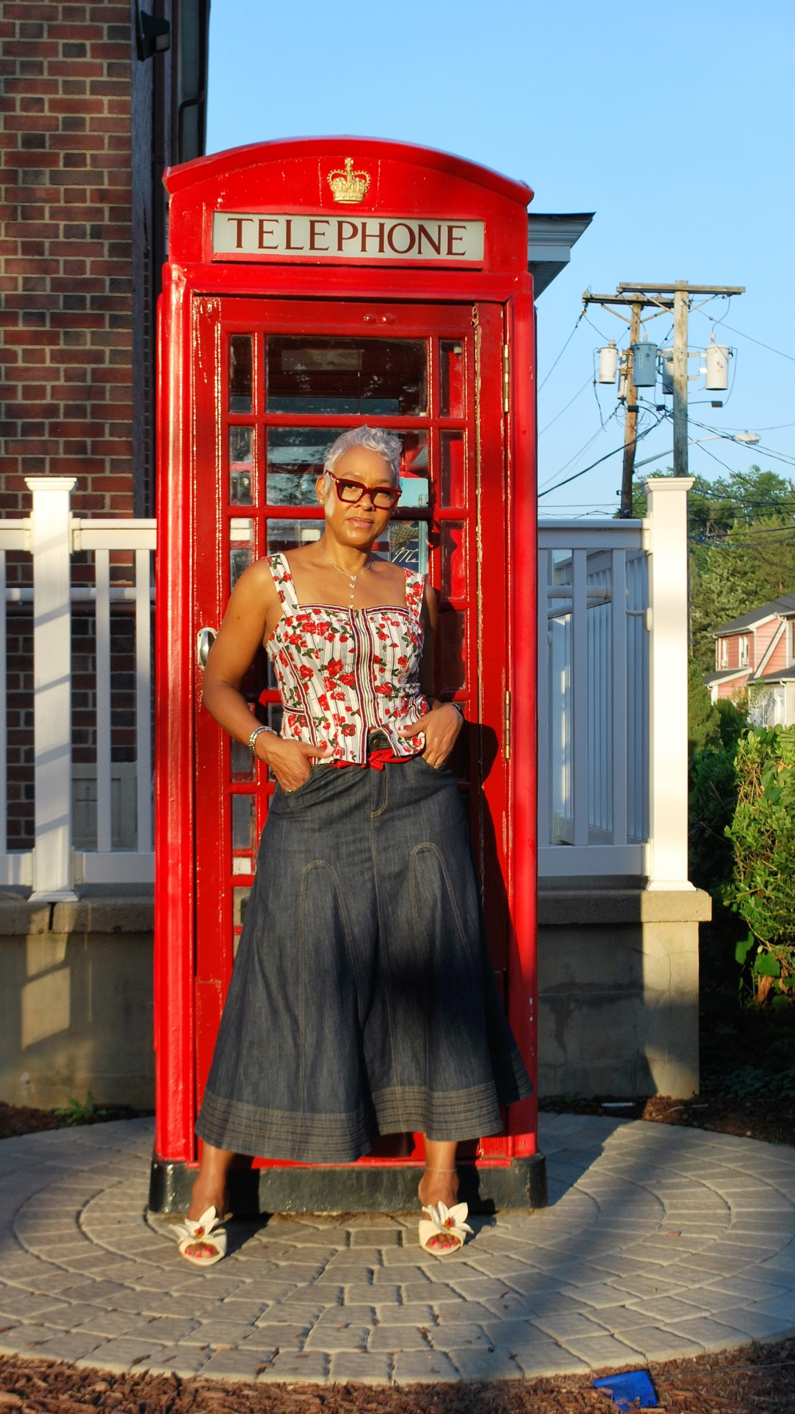 #AnthroPartner #AnthroAmbassador Day-to-night style without sacrificing comfort? Yes, please!
Style and comfort over everything for me which is why I love Denim.  And when it’s versatile I’ve found my happy place.  Like this @anthropologie Pilcro Denim Godet Midi Skirt, Maeve Sleeveless Sporty Corset Blouse and Patterned Hair Scarf are taking me from my morning tea run and errands to golden hour cocktails and dinner.  Swapping out my comfy kicks for a super cute statement making heel, say less! 
Either way comfort and style will always be my happy place and for day to night versatility this is it!

What’s your denim mood today—dressed up or laid back?

 #PilcroDenim #MaeveTop #AnthropologieStyle #AnthroOOTD #SummerDenim #DayToNightStyle #DenimMidiSkirt #OOTDInspo #AnthroStyl