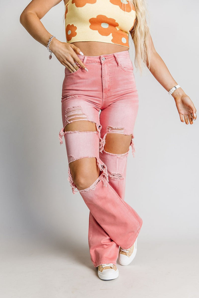 90's Girl Flares - Coral | Mindy Mae's Market