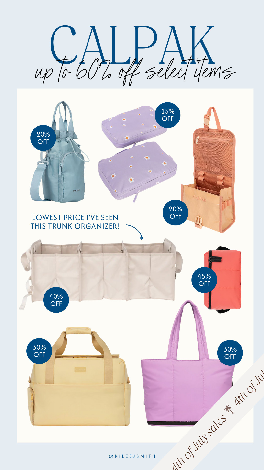 Calpak is offering up to 60% off select items for 4th of July! Here are some of my favorite picks from the sale 💙 #4thofJuly 

 

#LTKSaleAlert #LTKTravel #LTKItBag