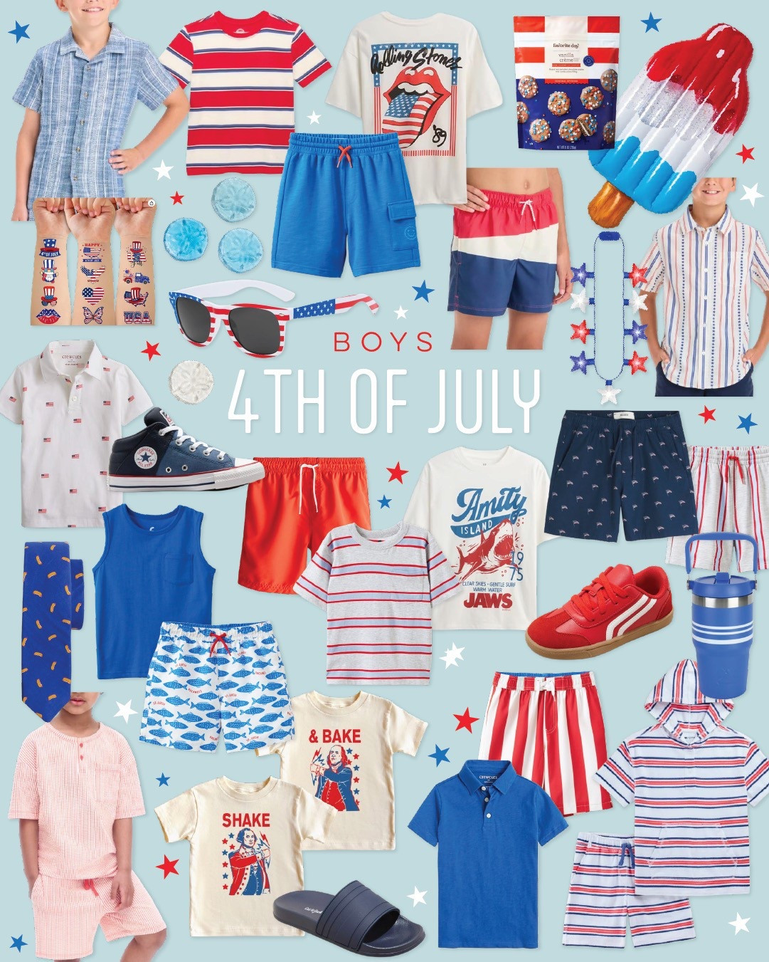 Red, white, and too cool! From backyard BBQs to neighborhood parades, these outfits are made for non-stop fun. Let him celebrate in stars, stripes, and seriously cute style.

#FourthOfJulyFits #LittleFirecracker #StarsAndStripesStyle

#LTKSeasonal #LTKKids #LTKSummerEdit