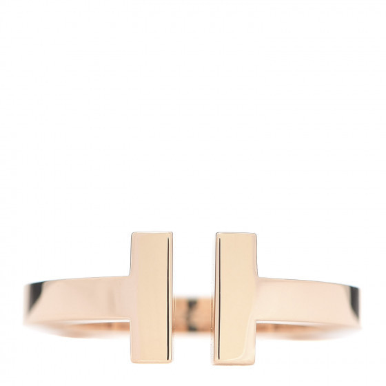 TIFFANY 18K Rose Gold T Square Ring 49 5 | Fashionphile