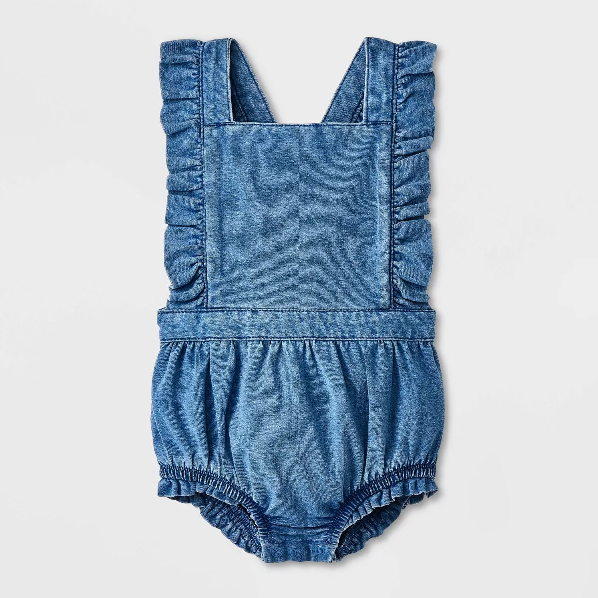 Baby Girls' Denim Ruffle Romper - Cat & Jack™ | Target