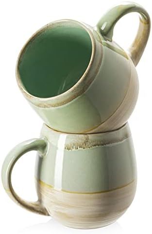 LIFVER 21 Oz Large Ceramic Coffee Mug, Stoneware Coffee Mugs Set of 2, Big Tea Cup for Office and... | Amazon (US)
