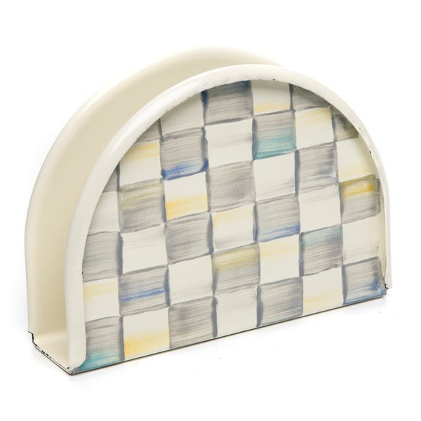 MacKenzie-Childs Sterling Check Napkin Holder | MacKenzie-Childs