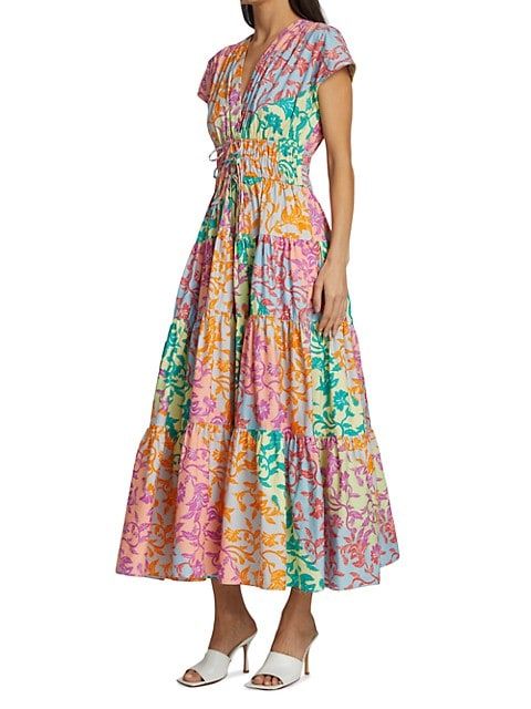 Fatima Tiered Floral A-Line Dress | Saks Fifth Avenue