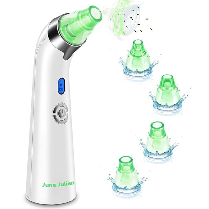 Blackhead Remover Vacuum - June Julien Facial Pore Cleanser Electric Acne Comedone Extractor Kit ... | Amazon (US)