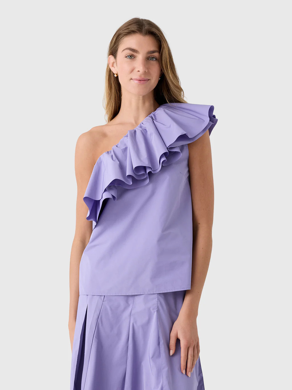 Essentiel Antwerp Women's Jillian Asymmetric Ruffle Top | Saint Bernard