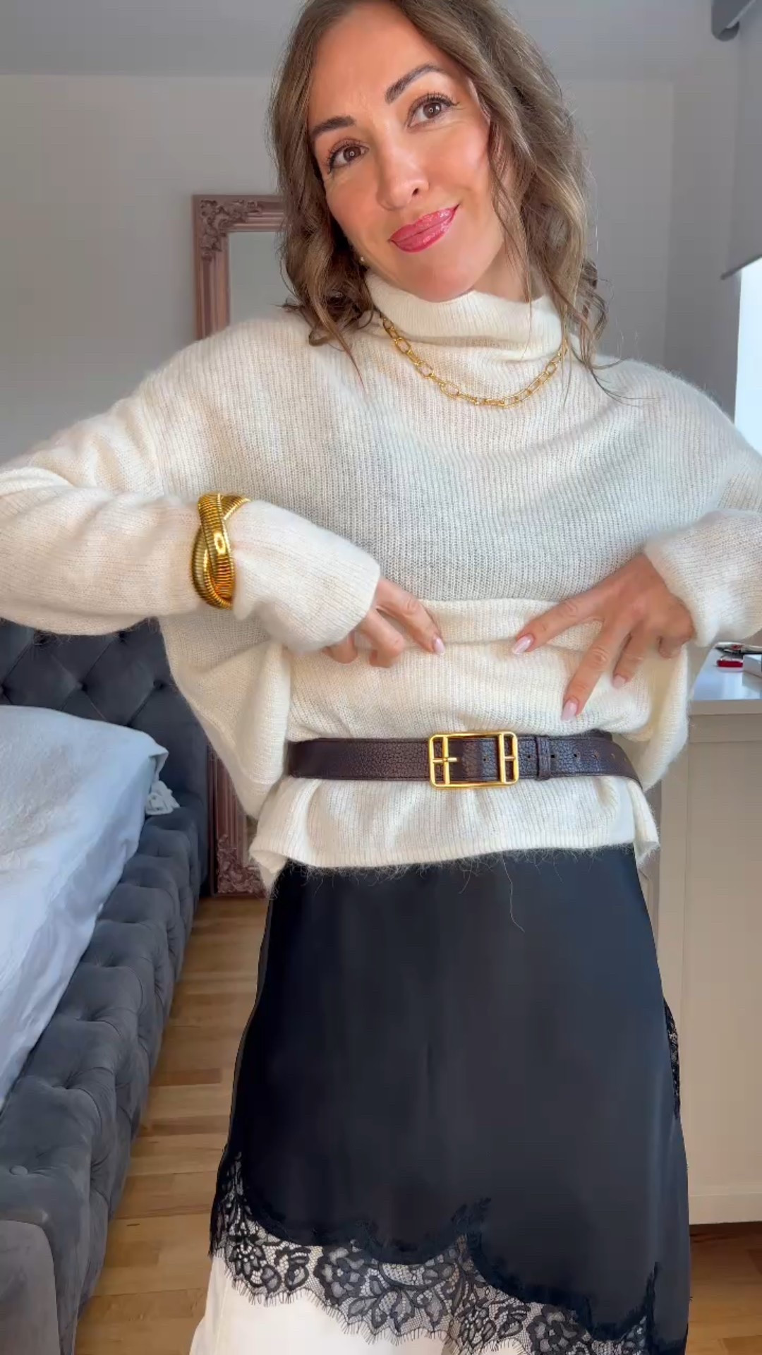 Lace wool and leather 

#LTKautumn #LTKjeans #LTKstyletip