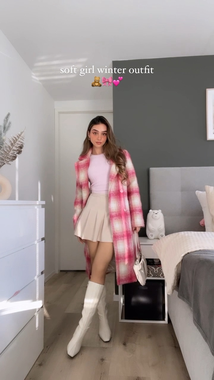 🛍️SHEIN DISCOUNT: MXsweetinstabella15

🎀soft girl winter outfit idea🎀

Cloud Pleated Solid Color One-Shoulder Cross-Body Bag Women's Bag, High Waist Solid Pleated Skirt, beige nude skin fleece tights for winter, Solid Tie Back Crop Sweater, Square Toe Chunky Classic Boots, Women's Stylish Beige Boots, nude gloss brown Minimalist Solid Snag Tights, pink plaid oversized coat winter 

#LTKfindsunder50 #LTKVideo #LTKstyletip