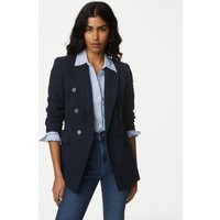 Womens M&S Collection Tailored Relaxed Double Breasted Blazer - Navy | Marks and Spencer AU/NZ