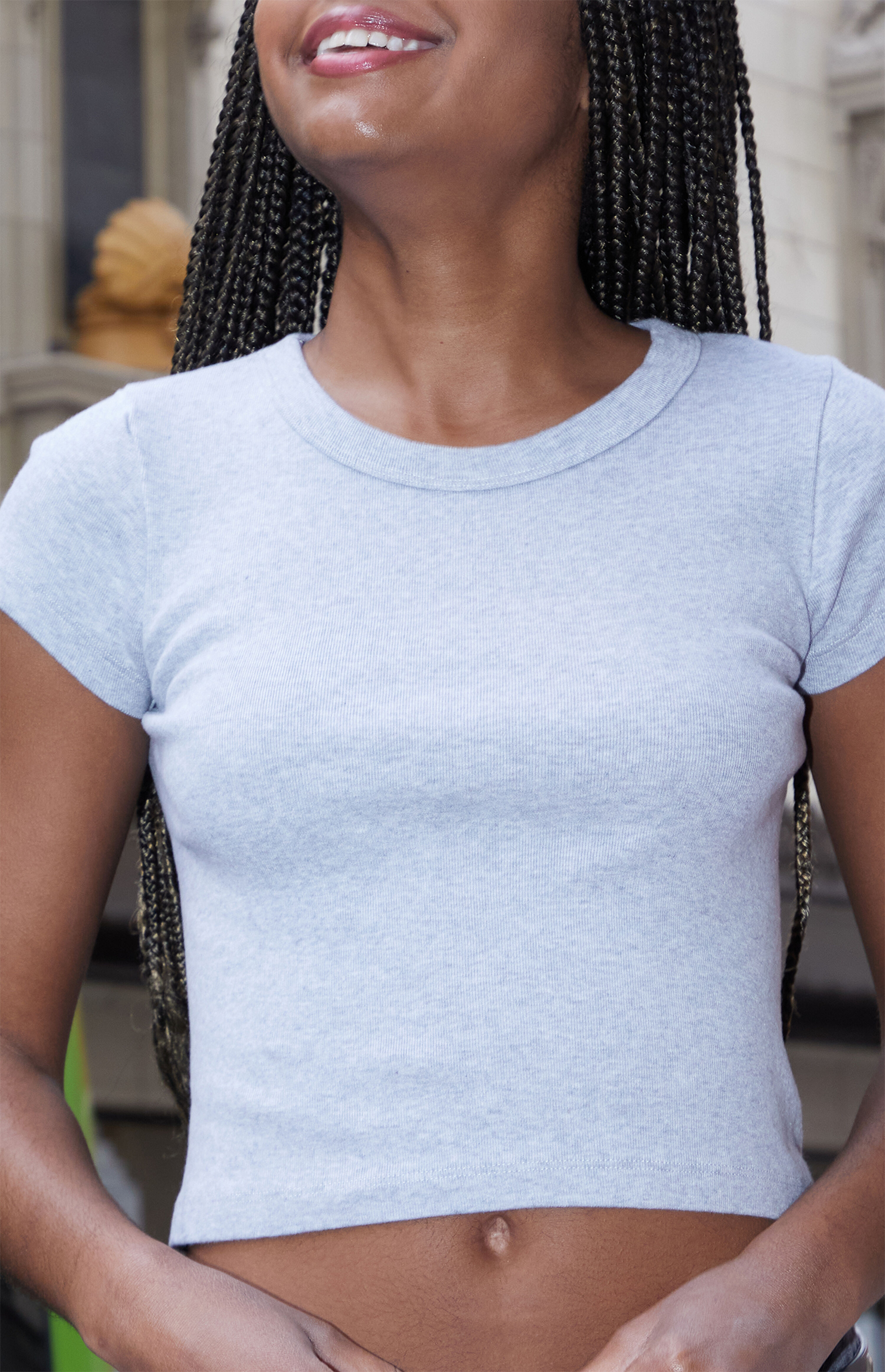 John Galt Gray Ashlyn Short Sleeve Top | PacSun