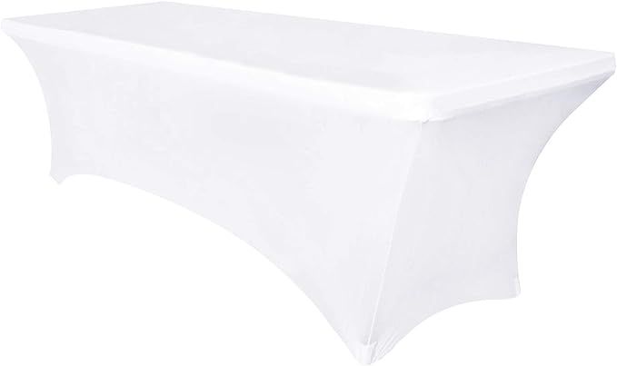 Obstal 6ft Stretch Spandex Table Cover for Standard Folding Tables - Universal Rectangular Fitted... | Amazon (US)