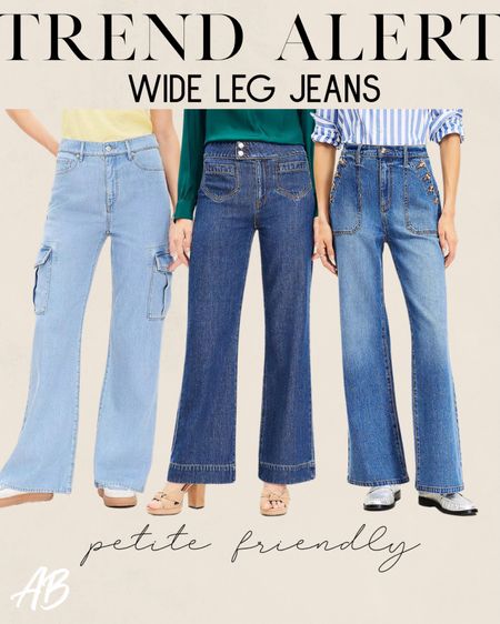 Petite friendly wide leg jeans 

#LTKfindsunder100 #LTKfindsunder50