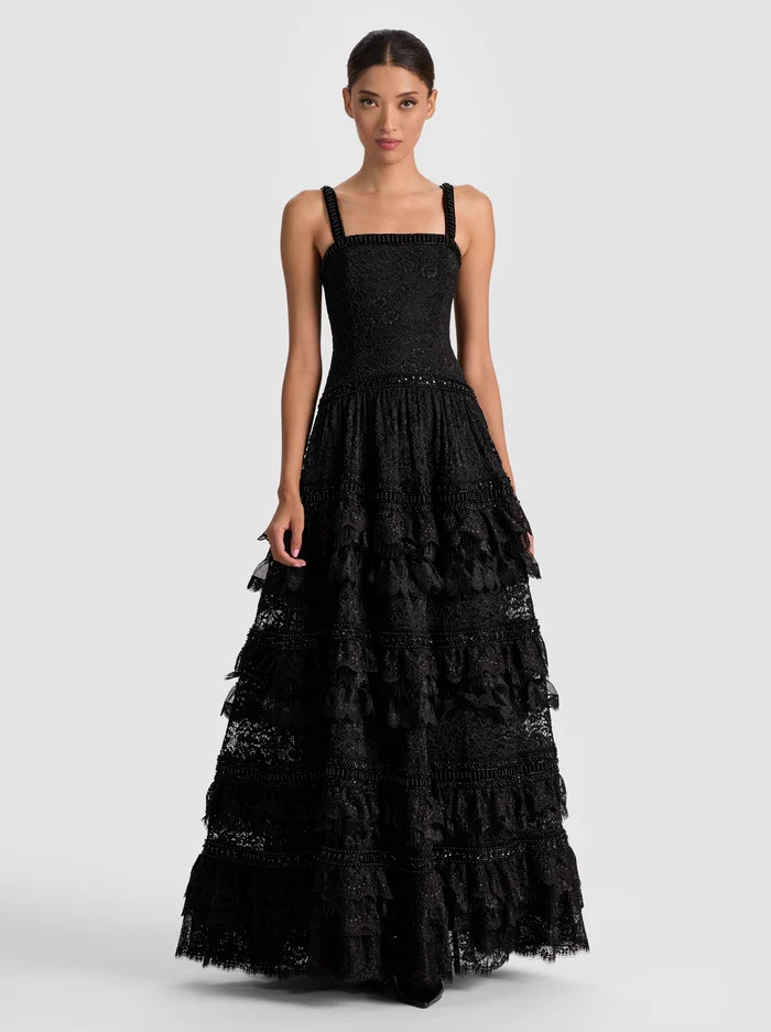 ZENA LACE MAXI DRESS | Alice + Olivia