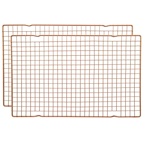 foxwelkin Baking Rack Cooling Rack,Size 10"x 16" Oven & Grill Cool Cookies Cakes Breads Heavy Duty Commercial Quality Wire Cooling Rack (2 pack) | Amazon (US)