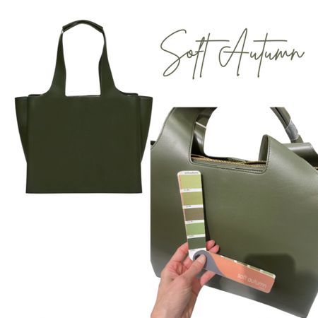 Gorgeous green tote handbag from Target!

Color is very similar to 3.5FN on the TCI #softautumn color fan

#LTKstyletip #LTKfindsunder50 #LTKxTarget