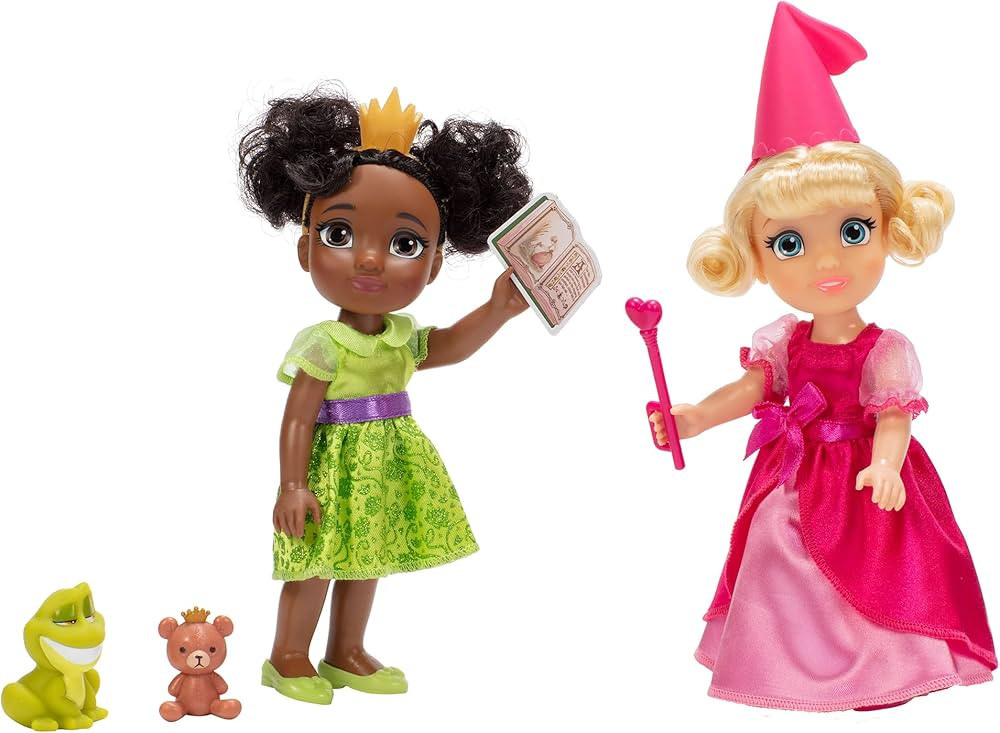 Disney Princess Young Tiana Doll & Charlotte Petite Dolls Gift Set | Amazon (US)