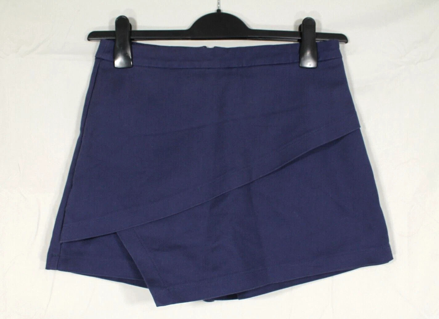 GIANNI BINI Navy Blue STRETCH TWILL Zipper ASYMMETRICAL LAYERED FRONT Skort Sz S | eBay US