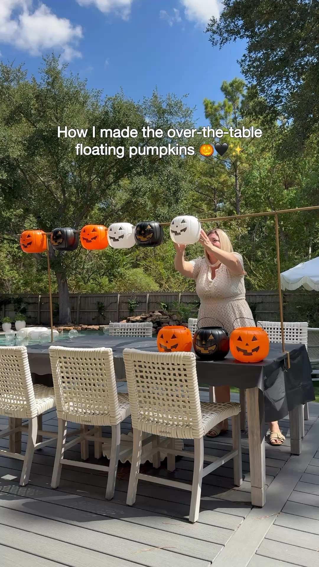 🎃 How I made the over-the-table floating pumpkin display - so easy!  Took about 30 minutes tops.

Reuse year after year!

#LTKSeasonal #LTKHome