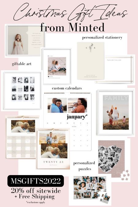 The Best Personalized Holiday Photo Gifts from Minted! Minted is the place to go for personalized holiday photo gifts this year. From gorgeous calendars to unique cards, you're sure to find the perfect gift for everyone on your list. And with so many customization options, it's easy to make each gift feel truly special. Here are some of our favorite picks! Use code MSGIFTS2022  for 20% off sitewide + Free Shipping *exclusions apply.
#christmasgifts 
#giftguide 
#inlaws 
#grandparents 
#familygifts 

#LTKHoliday #LTKunder50 #LTKunder100