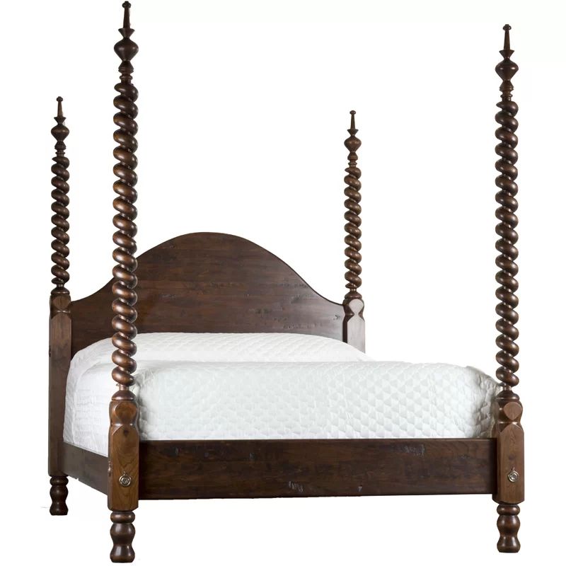 Barley Solid Wood Four Poster Standard Bed | Wayfair Professional