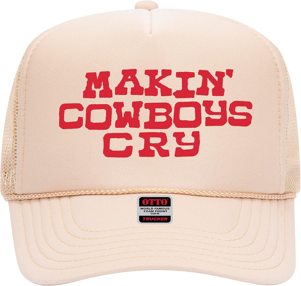 Makin' Cowboys Cry Trucker Hat - Premium Snapback for Men and Women - Vintage Cowgirl Funny Weste... | Amazon (US)