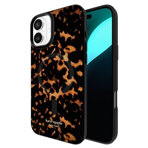 kate spade new york iPhone 16 Plus Case - Compatible with MagSafe - Designer Phone Case - Tortoise | Amazon (US)