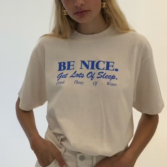 Be Nice. Get Lots Of Sleep. Drink Plenty Of Water T-Shirt | Women's Essential Tee, Aesthetic Insp... | Etsy (US)