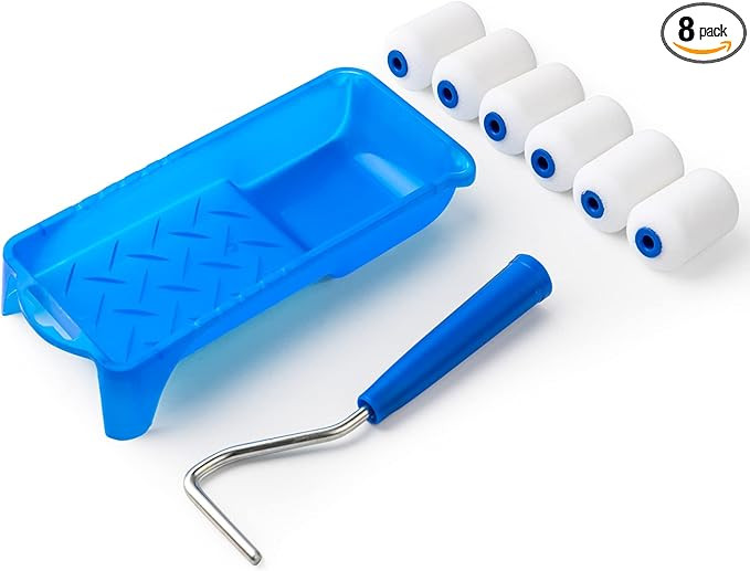 Mister Rui Foam Paint Roller, 2 Inch Mini Paint Roller Kit 8 Pcs, Touch Up Small Paint Roller for... | Amazon (US)