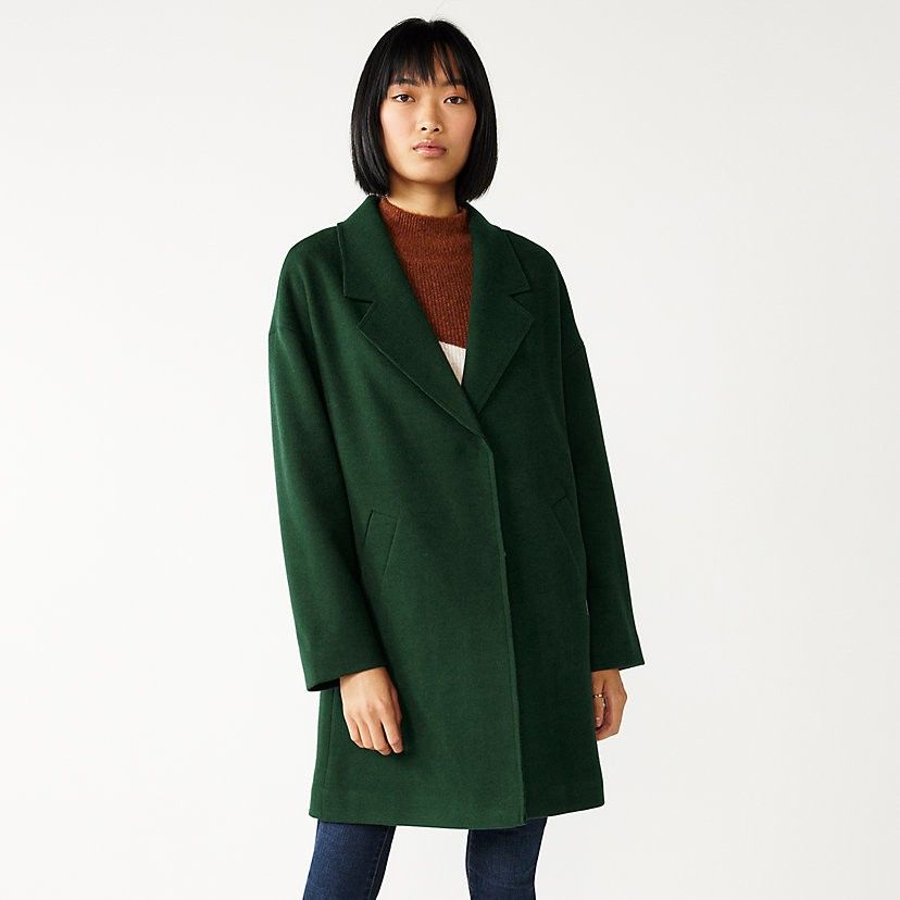Women's Nine West Relaxed Fit Wool-Blend Coat | Kohl's
