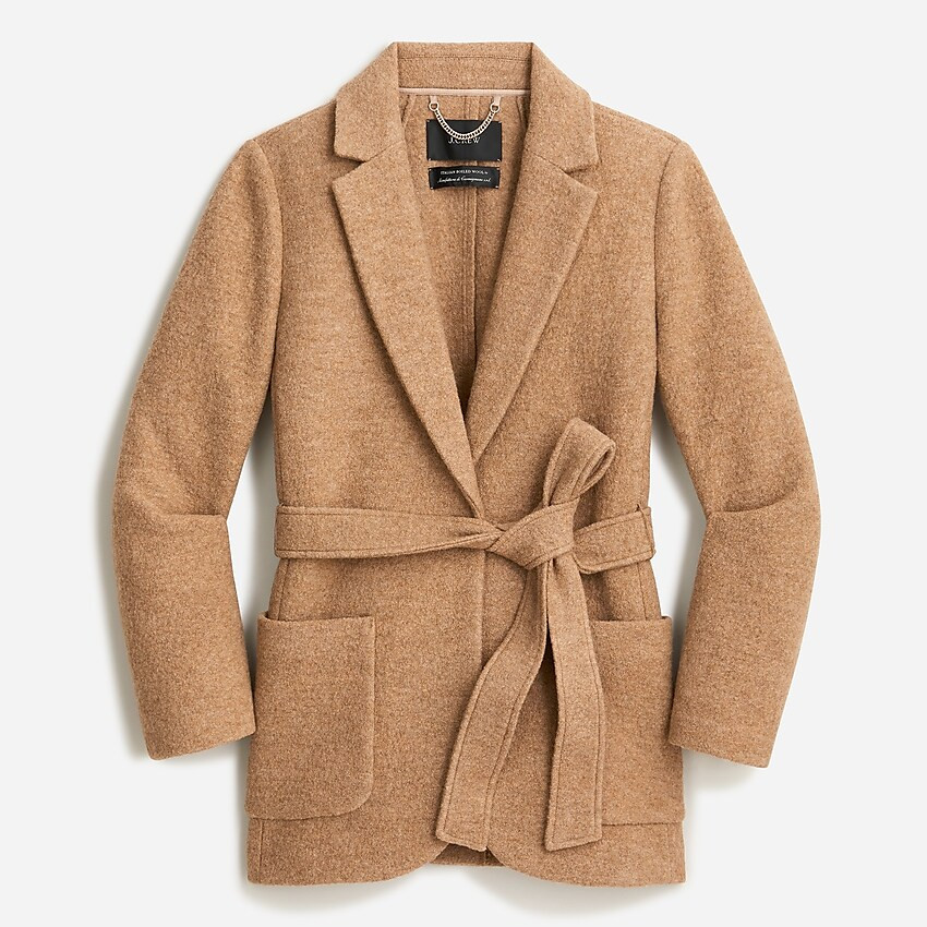 Wrap blazer-jacket in Italian boiled wool | J. Crew US