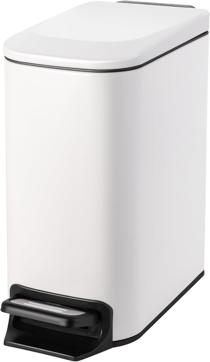 Cesun Small Bathroom Trash Can with Lid Soft Close, Step Pedal, 6 Liter / 1.6 Gallon Stainless St... | Amazon (US)