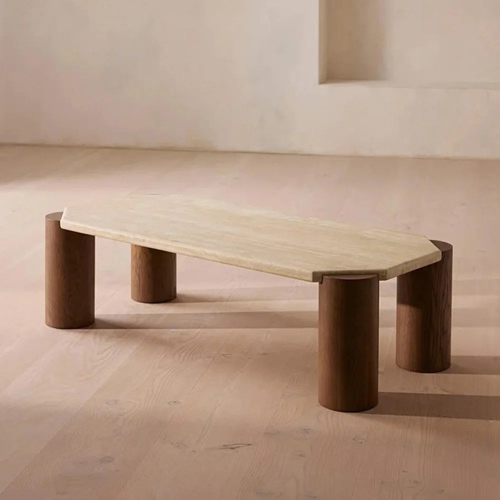 Wabi-sabi solid wood cave stone coffee table | Wayfair North America