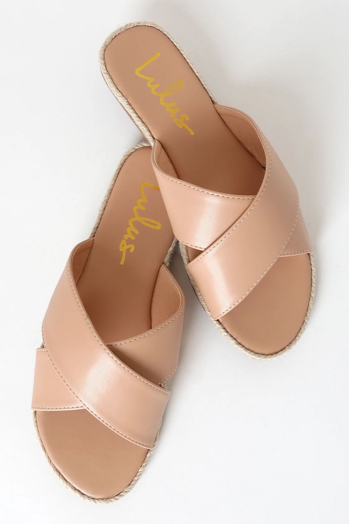 Koren Nude Espadrille Slide Sandals | Lulus (US)