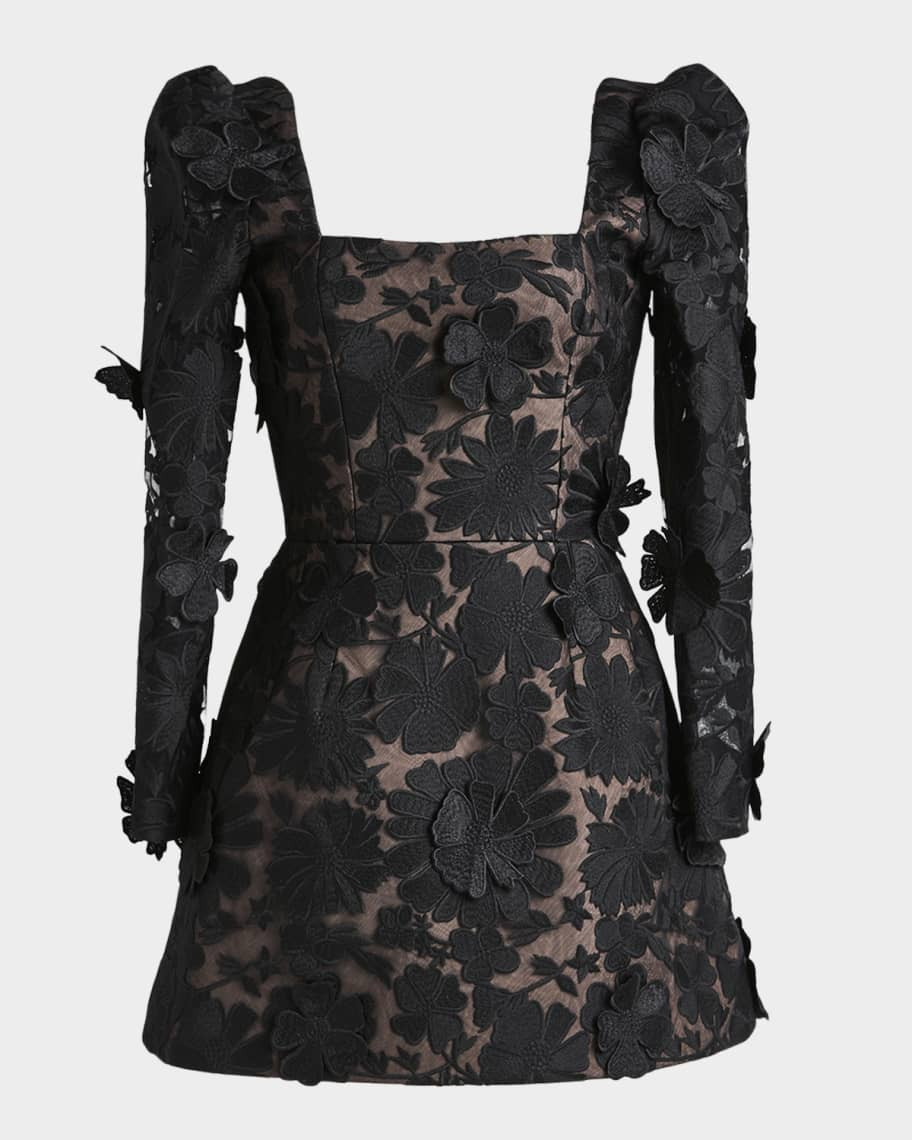 HELSI Ellen Embroidered Lace-Up Mini Dress | Neiman Marcus