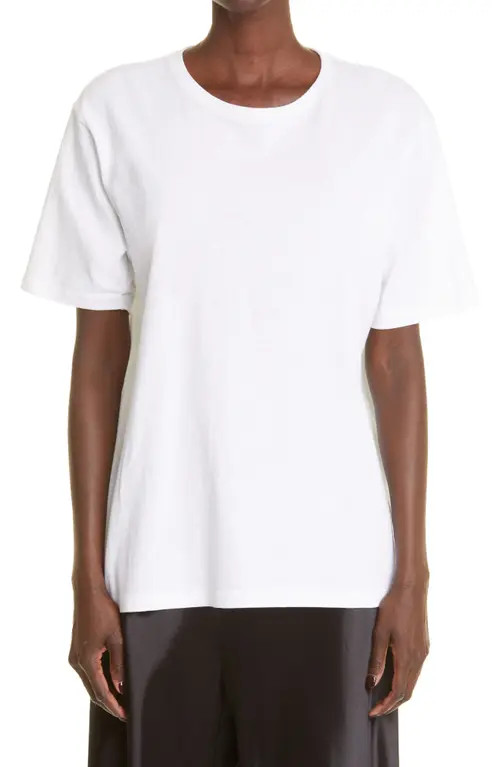 Khaite Mae Cotton T-Shirt in White at Nordstrom, Size X-Small | Nordstrom