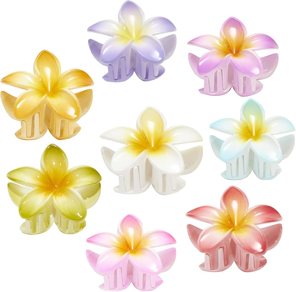 2023 New Flower Hair Clips,Hawaiian Flower Claw，Wonderful Gift,Strong Hold Claw Hair Clips for ... | Amazon (US)