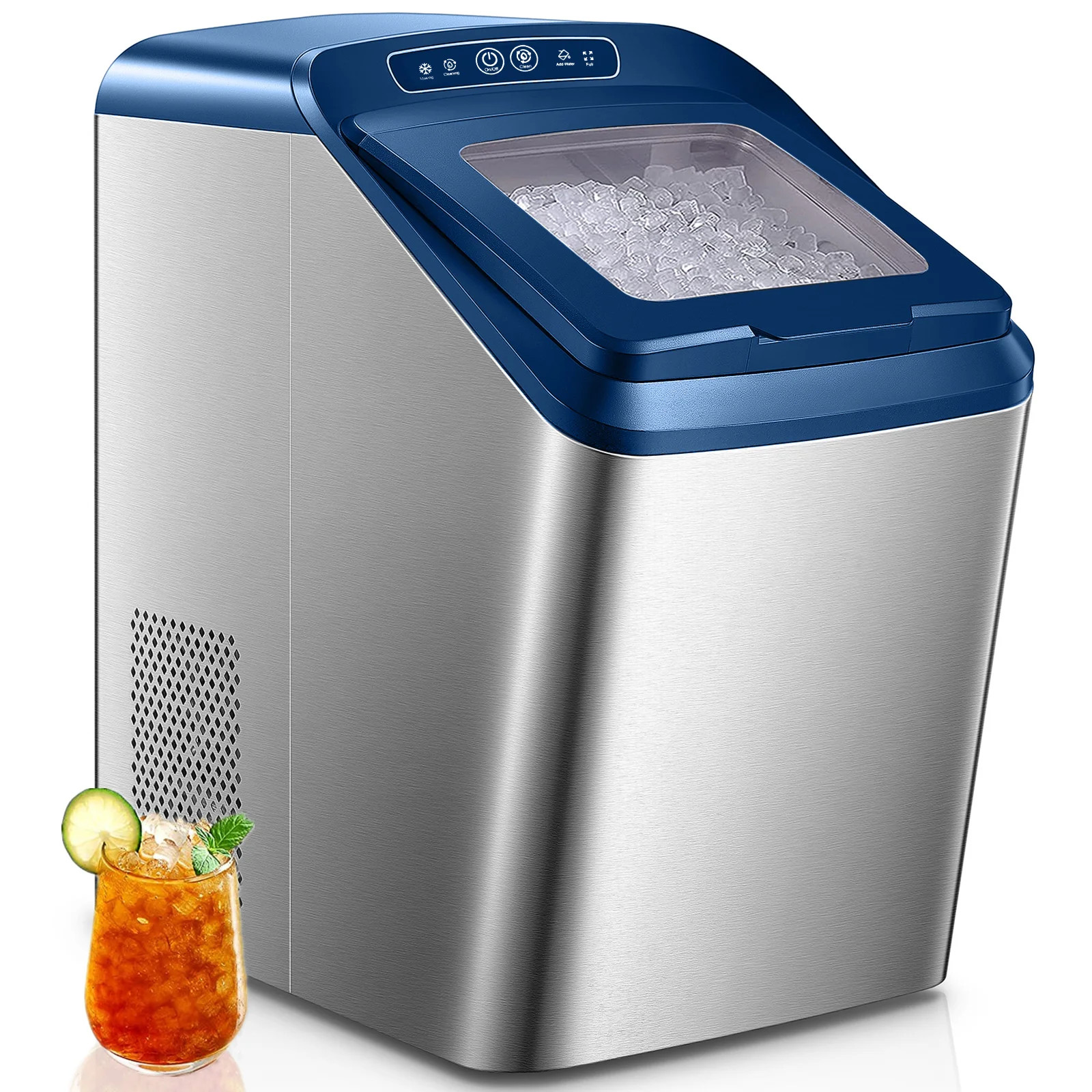 Nugget Ice Maker Countertop, 35Lb Pebble Pellet Ice per Day, 5 Mins Production Time, Auto-Cleanin... | Walmart (US)
