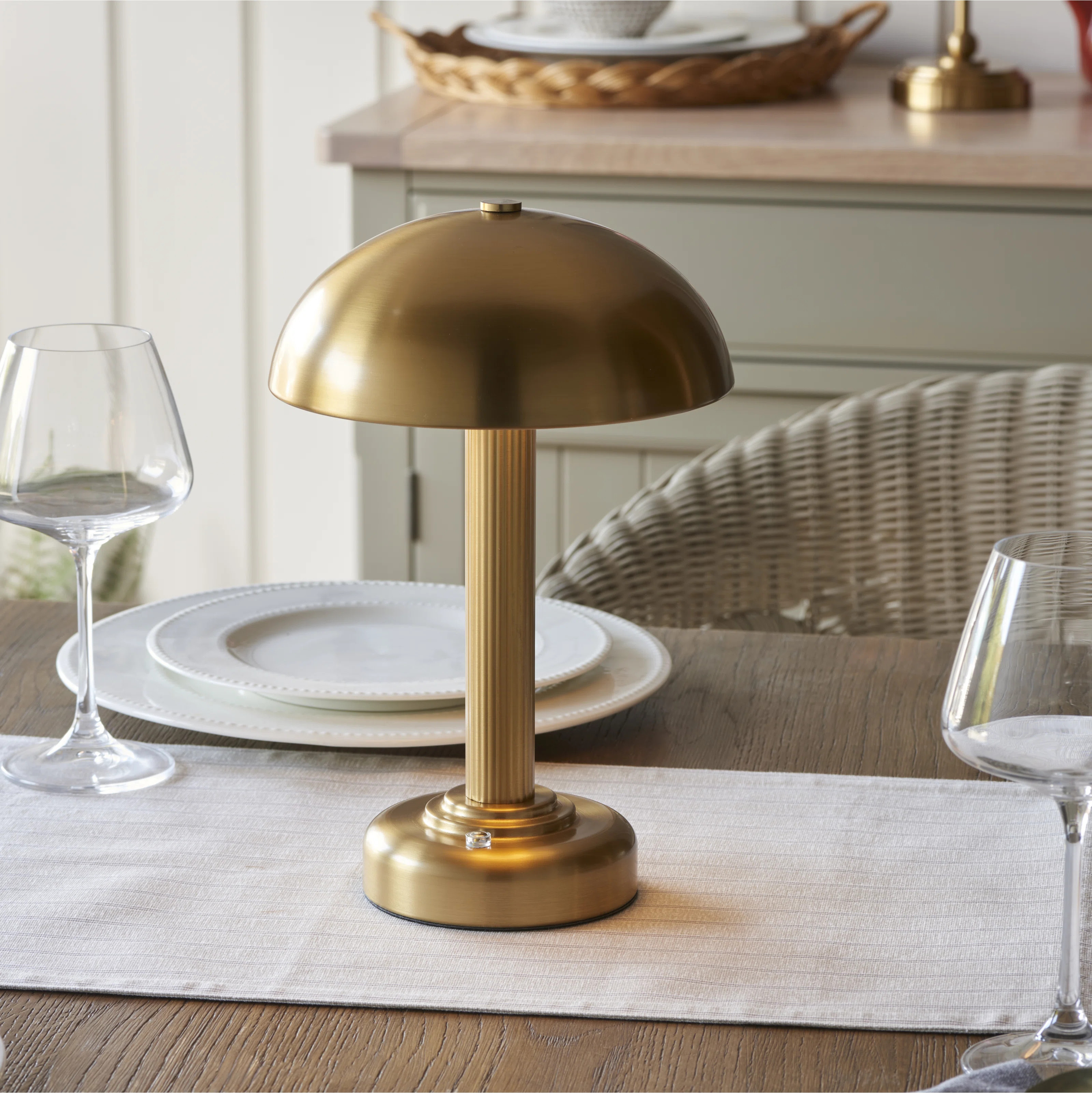 Bridport Rechargeable Table light finished in Warm Brass | Wayfair UK