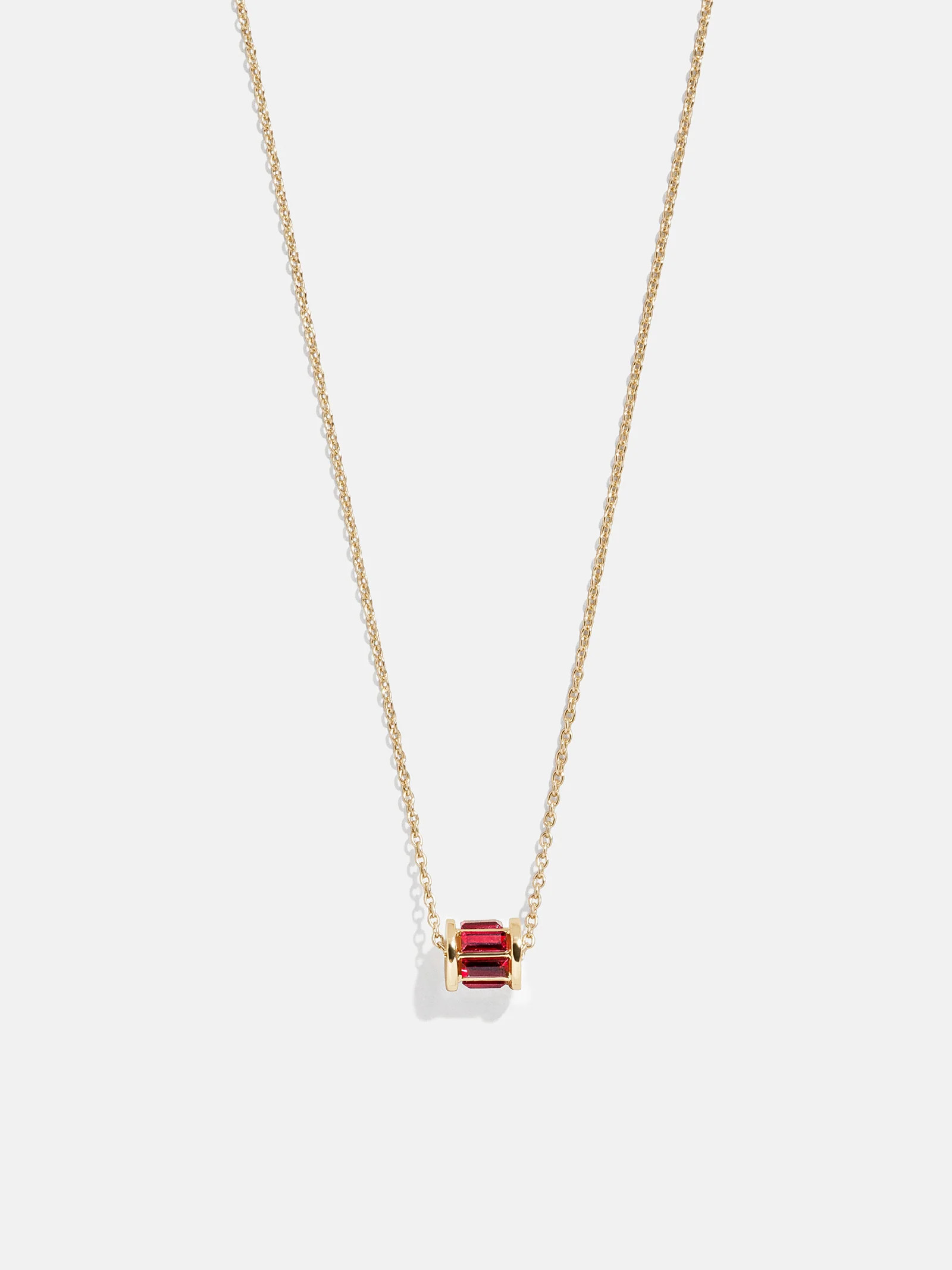 Tatum Birthstone Necklace - Ruby | BaubleBar