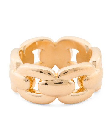 Made In Italy 14k Gold Horsebit Chain Ring | TJ Maxx